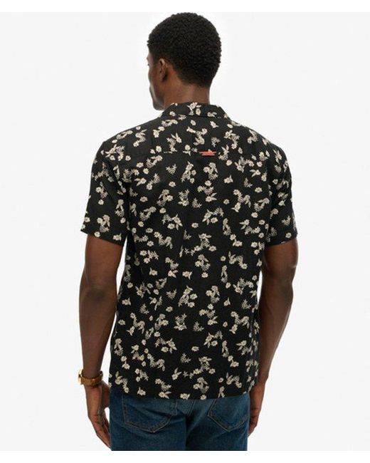 Superdry Black & Co Short Sleeve Beach Shirt for men