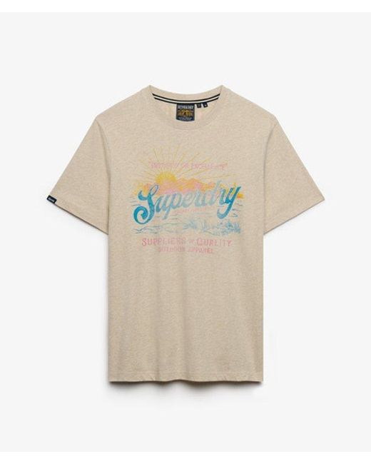 Superdry Brown & Co Outdoors Mountain Relaxed T-shirt for men