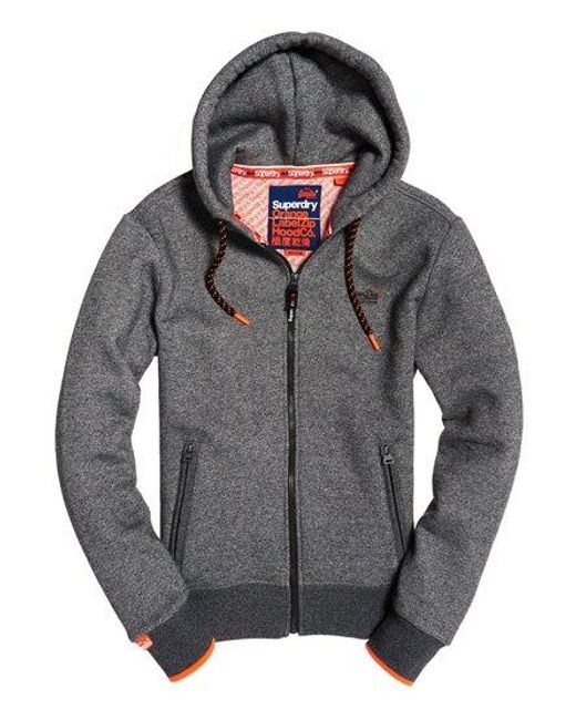 Superdry Gray Label Hyper Pop Zip Hoodie Twill for men