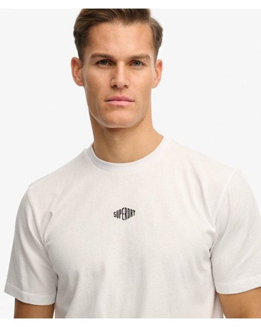 Superdry White Micro Logo T-Shirt for men