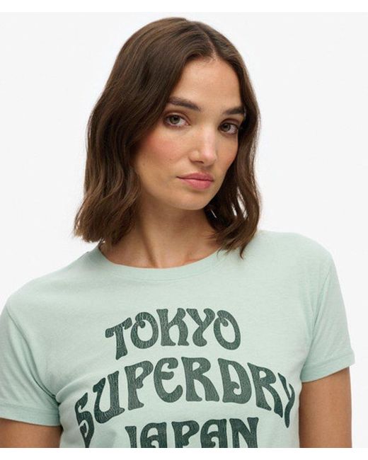 Superdry Surf Logo Slim Fit T-shirt in het Green