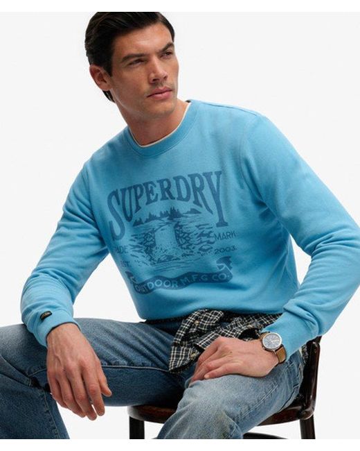 Superdry Blue & Co Retro Outdoor Relaxed Sweatshirt for men