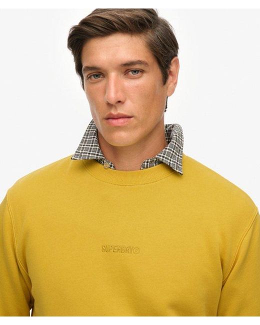 Superdry Yellow & Co Micro Logo Crew Sweatshirt for men