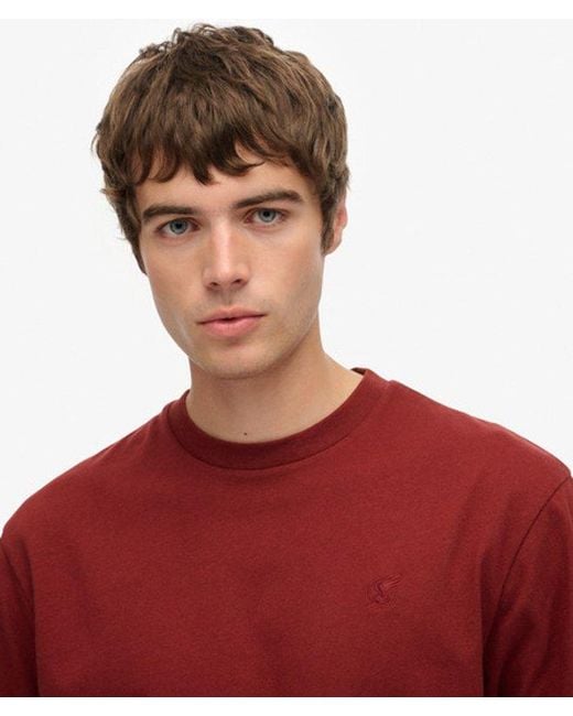 Superdry Red Blank Oversized T-shirt for men