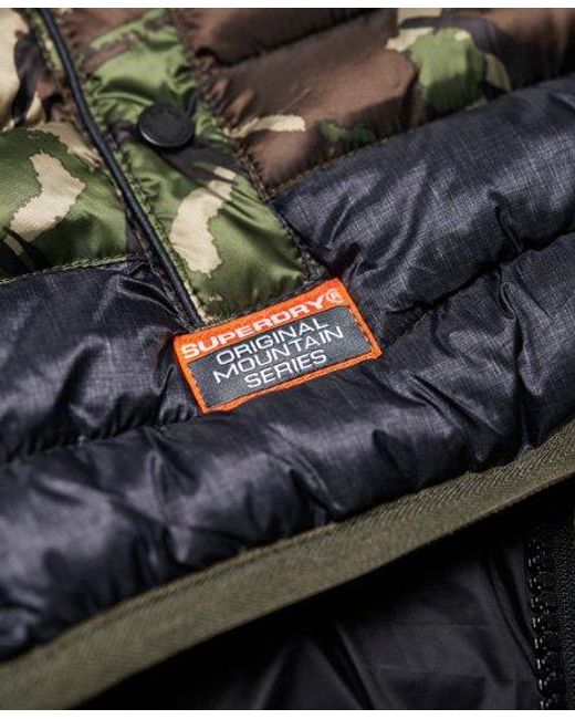 Superdry Green Axis Padded Jacket Camo Mix for men