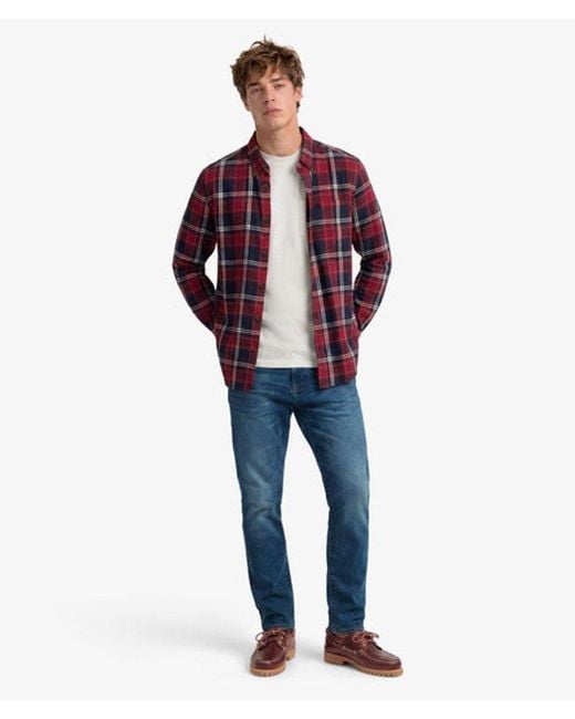 Superdry Red & Co Long Sleeve Cotton Lumberjack Shirt for men