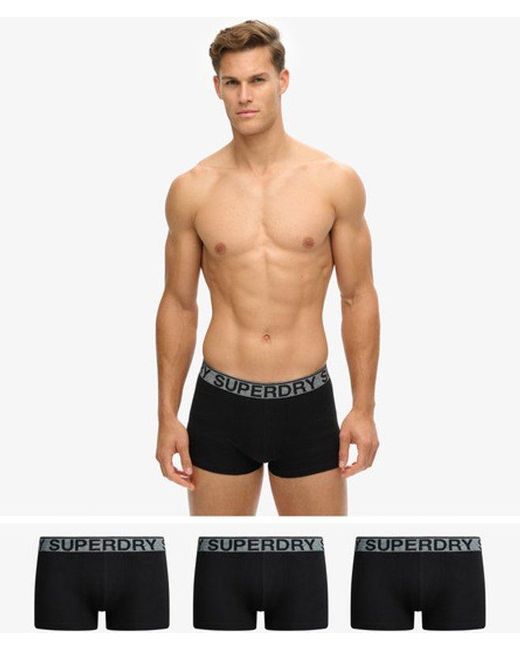 Superdry White Organic Cotton Trunk Triple Pack for men