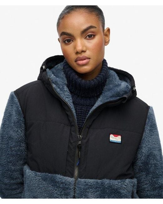 Superdry Black Super Soft Hybrid Full Zip Jacket