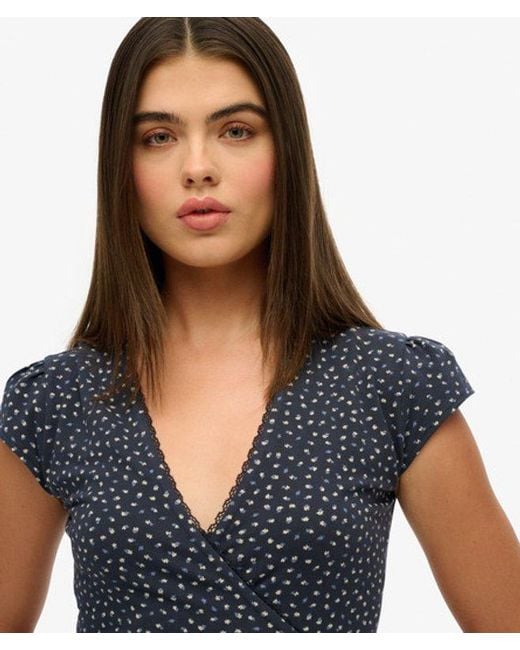 Superdry Blue & Co Athletic Essentials Wrap Dress