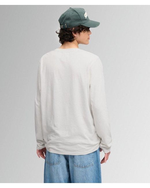 Superdry White & Co Cotton Linen Long Sleeve Pocket Top for men