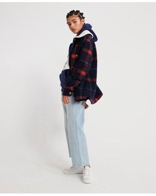 Superdry White Track & Field Colour Block Loopback Hoodie