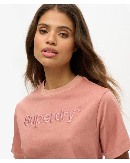 Superdry & Co Embroidered Core Logo Boxy Loose T-shirt