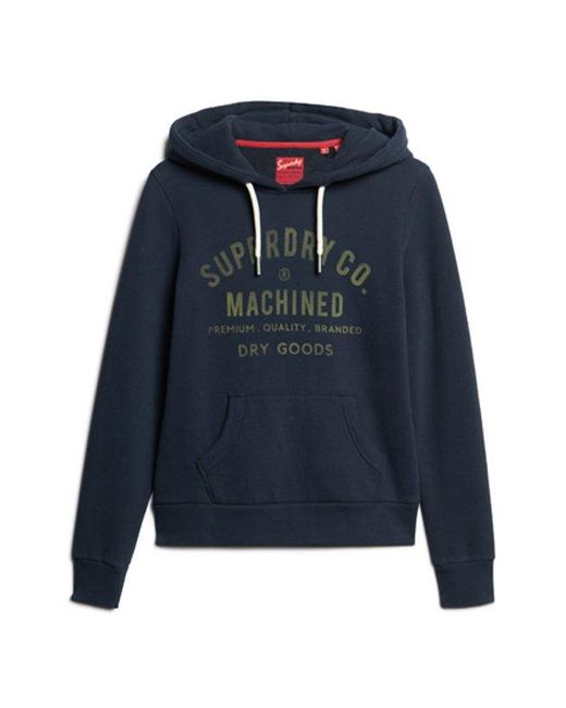 Superdry Blue & Co Archive Script Graphic Hoodie