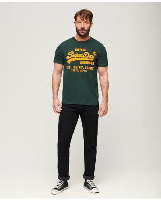Superdry Green Neon Vintage Logo T-shirt for men