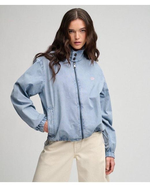 Superdry Blue & Co Cotton Harrington Jacket