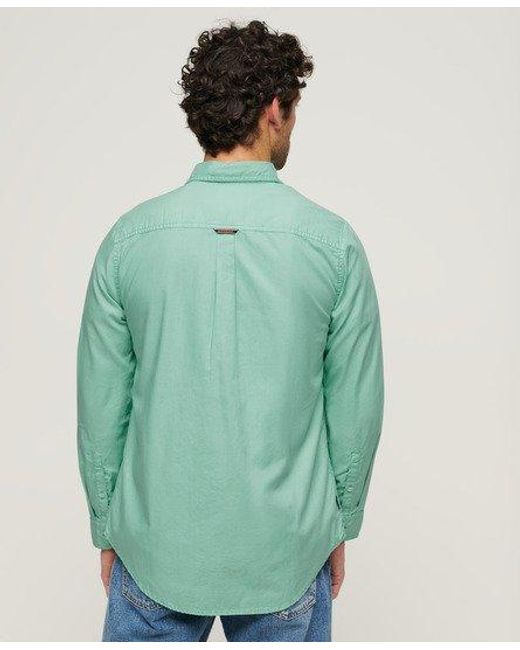 Chemise à manches longues en coton bio surteint Superdry pour homme en coloris Green