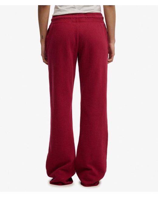 Superdry Red Athletic Essentials Low Rise Flare Joggers