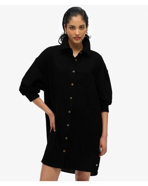 Superdry Black & Co Ibiza Long Beach Shirt