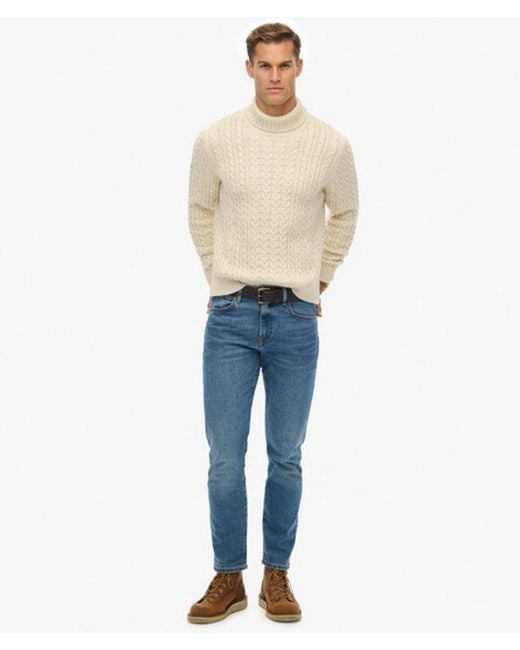 Homme Pull Torsadé À Col Roulé Jacob Taille Superdry pour homme en coloris Natural
