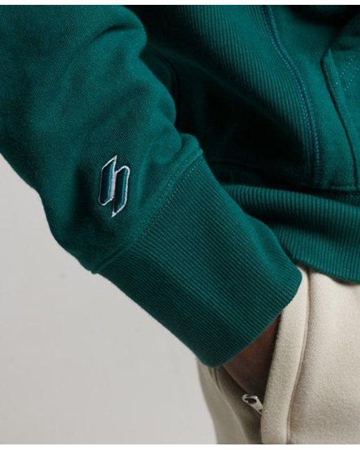 Superdry Green Loose Fit Embroidered Code Surplus Logo Hoodie for men