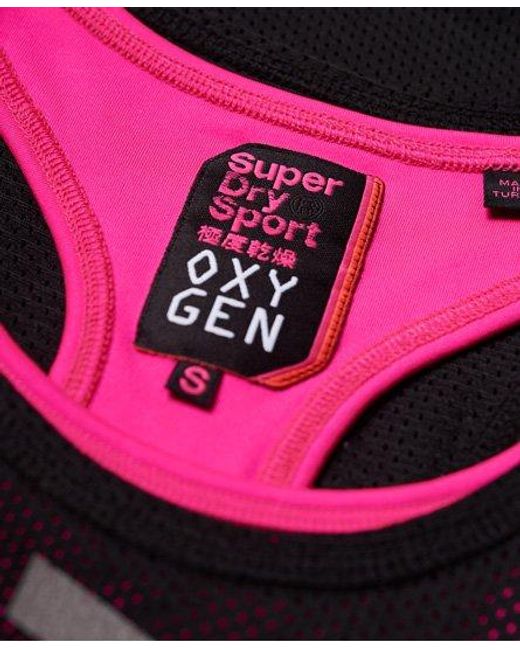 Superdry Black Oxygen Action Tank Top