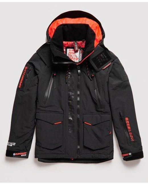 Superdry Black Ultimate Snow Rescue Jacket Onyx for men