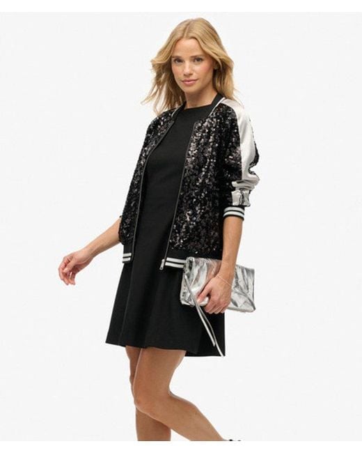 Superdry Black & Co Sequin Suikajan Jacket