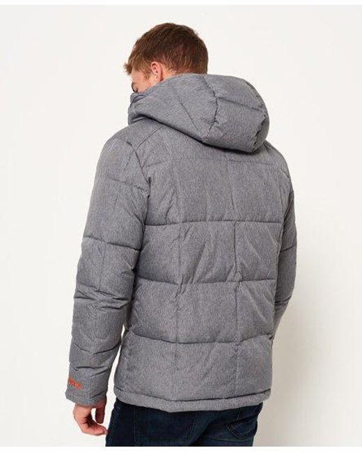 Superdry Gray Evolution Padded Jacket Marl for men