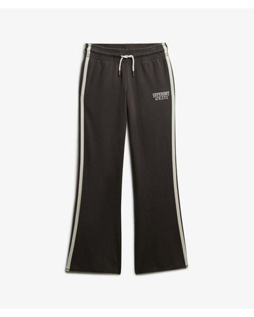 Superdry Gray Athletic Stripe Flare joggers