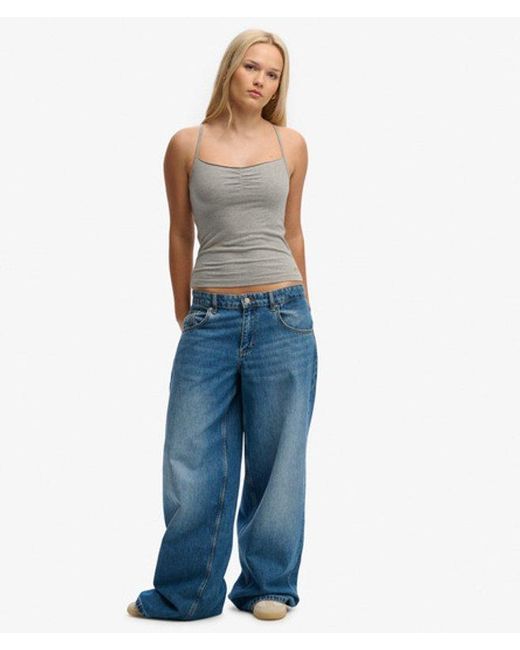 Superdry Gray & Co Athletic Essentials Gathered Cami Top