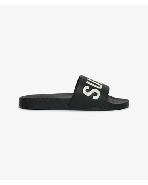 Superdry Black & Co Pool Sliders for men