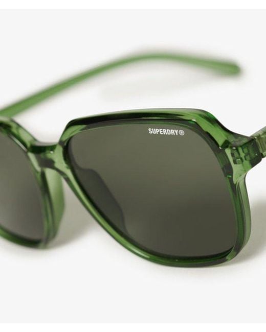 Femme Lunettes De Soleil Carrées Overtaille Taille: 1Taille Superdry en coloris Green