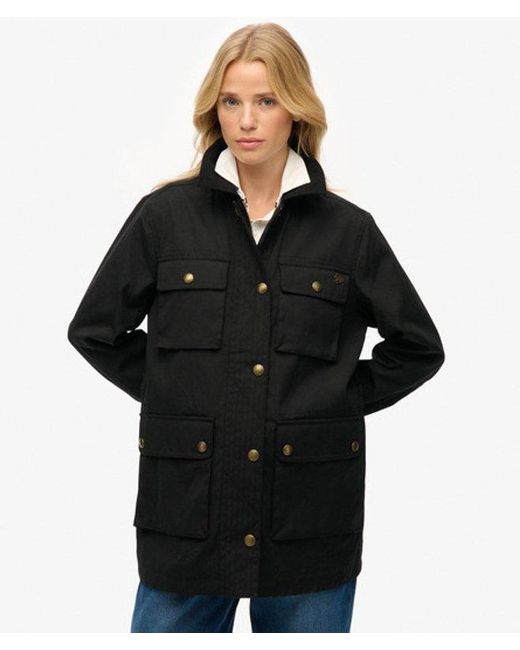 Superdry Black Wax Jacket