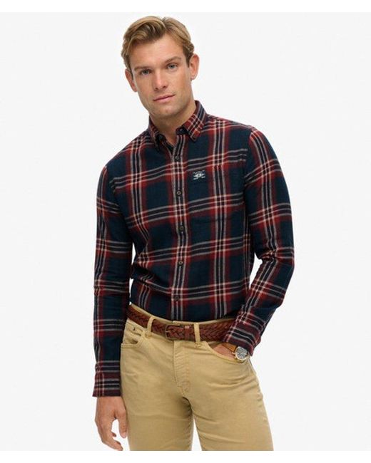 Superdry Black & Co Long Sleeve Cotton Lumberjack Shirt for men