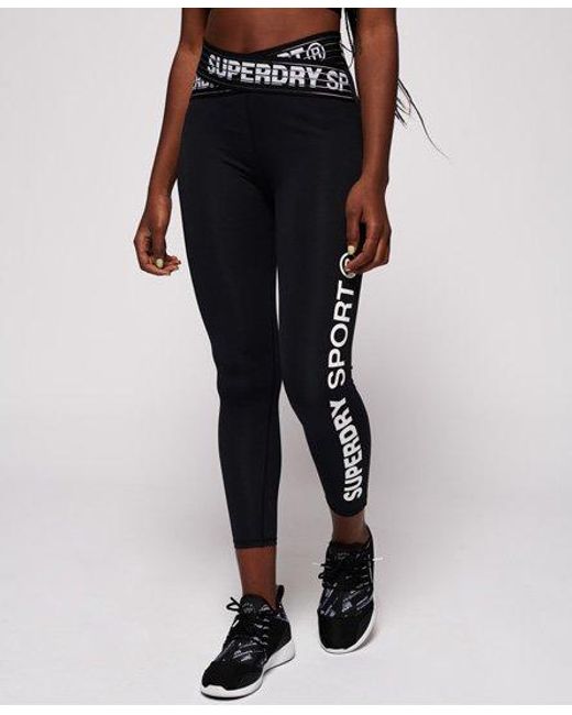 Superdry Black Core Cross 7/8 Leggings