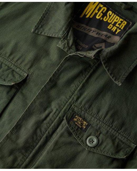 Superdry Green Military Lightweight Field Jacket for men
