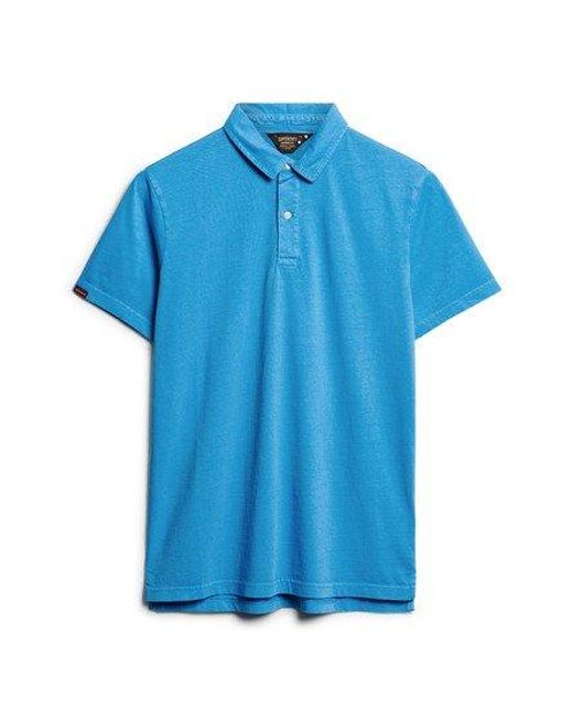 Superdry Blue Jersey Polo Shirt for men