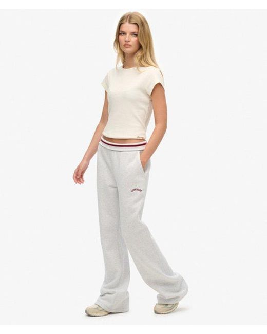 Superdry White & Co Athletic Essentials Logo Low Rise Flare jogger
