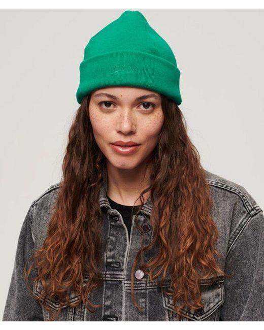 Superdry Green & Co Vintage Logo Beanie for men