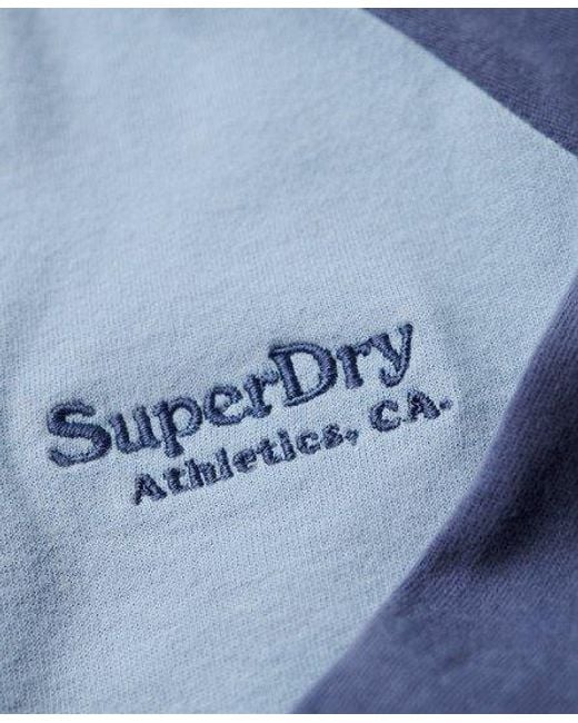 Superdry Essential Baseballtop Met Logo En Lange Mouwen in het Blue