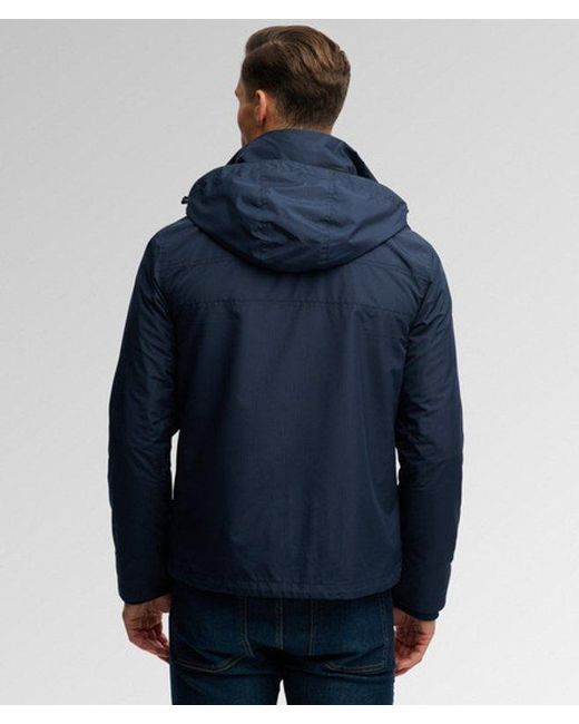 Superdry Blue & Co Hooded Mountain Windbreaker Jacket for men