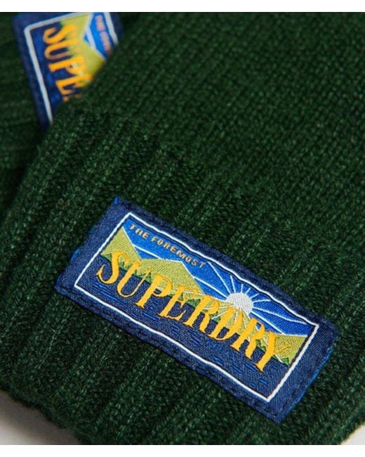 Superdry Green & Co Wool Blend Radar Gloves