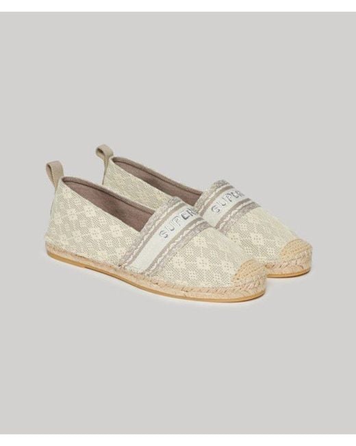 Superdry Metallic & Co Canvas Espadrille Overlay Shoes