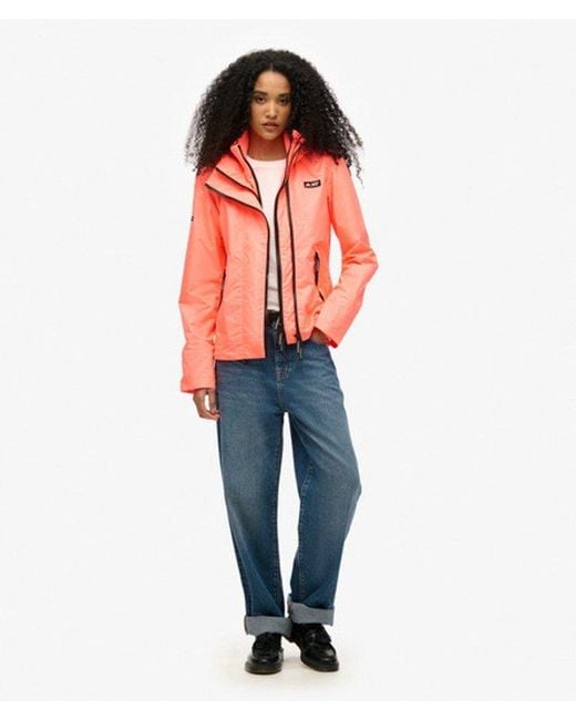 Superdry Red Hooded Mountain Windbreaker Jacket