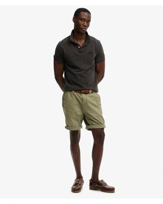 Superdry Green Utility Chino Shorts for men