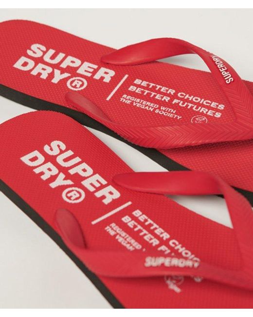 Superdry Studios Flip Flops Red for men