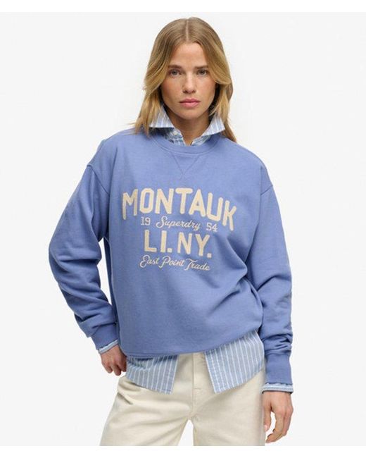 Superdry Blue & Co Beach Club Loose Crew Sweatshirt