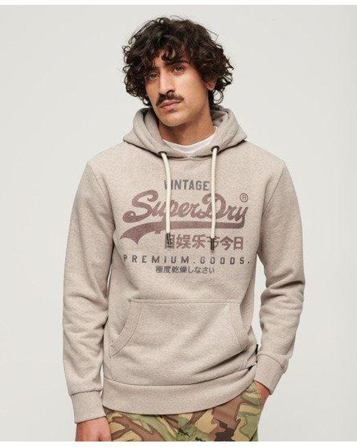 Sweat à capuche classique vintage logo heritage Superdry pour homme en coloris Natural