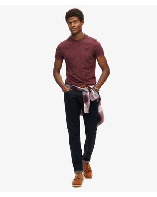 Superdry Red & Co Organic Cotton Essential Logo T-shirt for men