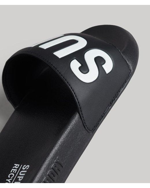Superdry Black & Co Code Core Pool Sliders